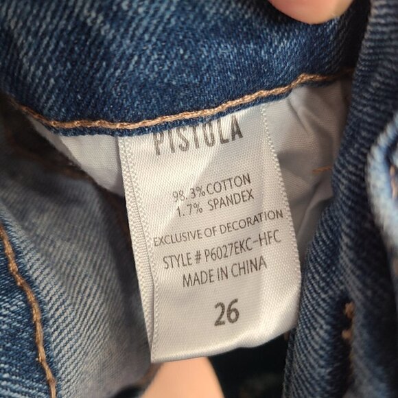 Pistola Nico High Rise Jean W/ Side Stripes Size 26 Button fly - Picture 8 of 10
